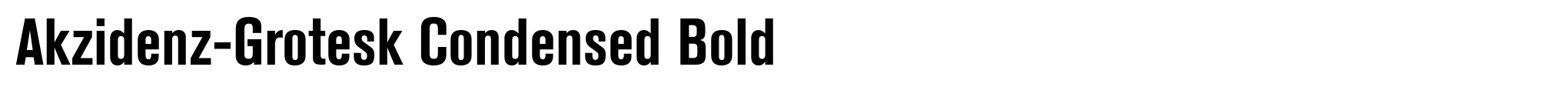Akzidenz-Grotesk Condensed Bold image